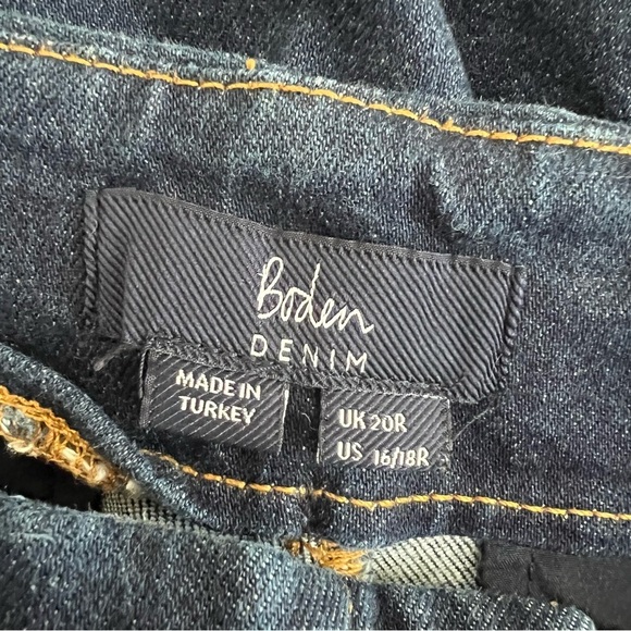 Boden Blue Ankle Cropped Jeans High-Waisted 16/18 - Picture 8 of 11